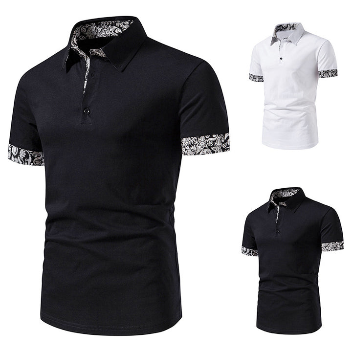 Herren Poloshirt mit modernem Paisleymuster und sportlichem Schnitt Echoarchiv