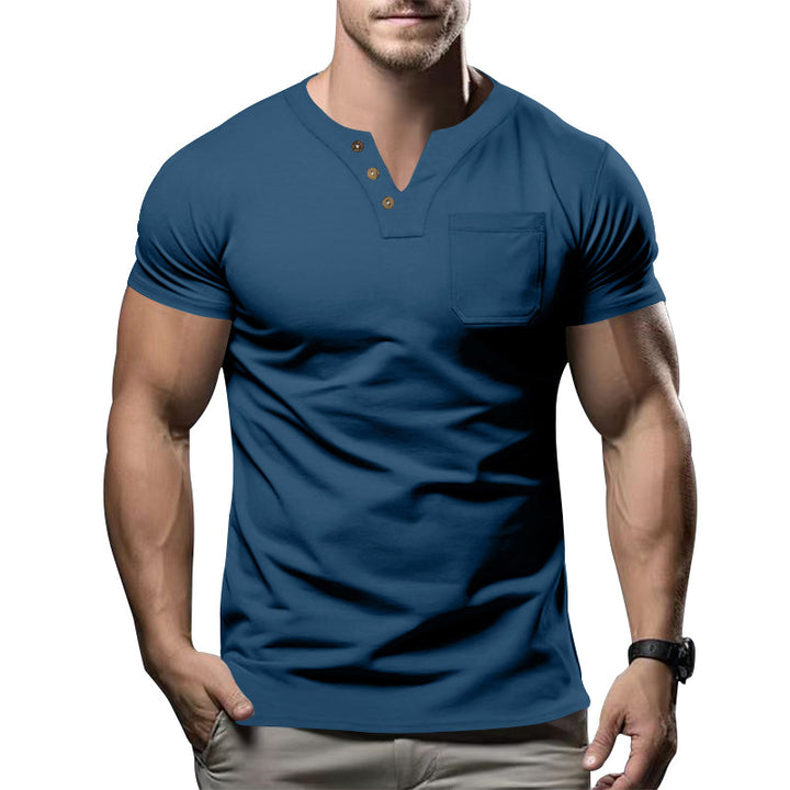 Herren Kurzarmshirt mit Knopfleiste und Brusttasche Echoarchiv
