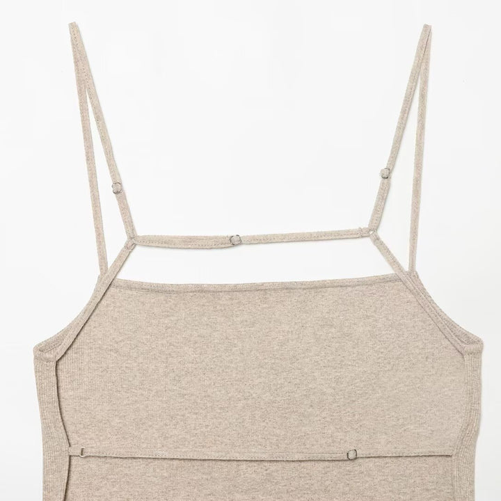 Damen Cropped Top mit zarten Trägerschnüren und funkelndem Saum Echo Archiv