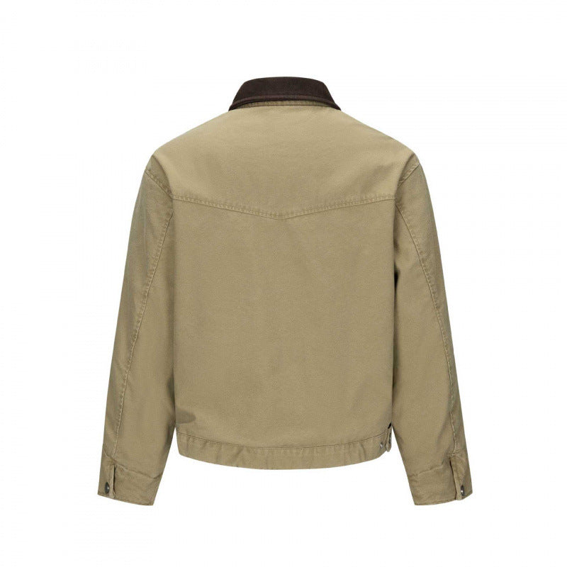 Herren Gefütterte Canvas-Blousonjacke mit Teddyfutter und Hemdkragen Echo Archiv