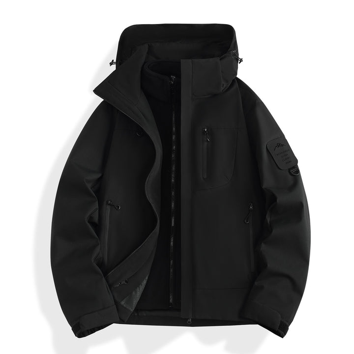 Damen zweilagige Softshell-Parka mit herausnehmbarem Fleecefutter und wasserdichten Reißverschlüssen Echoarchiv