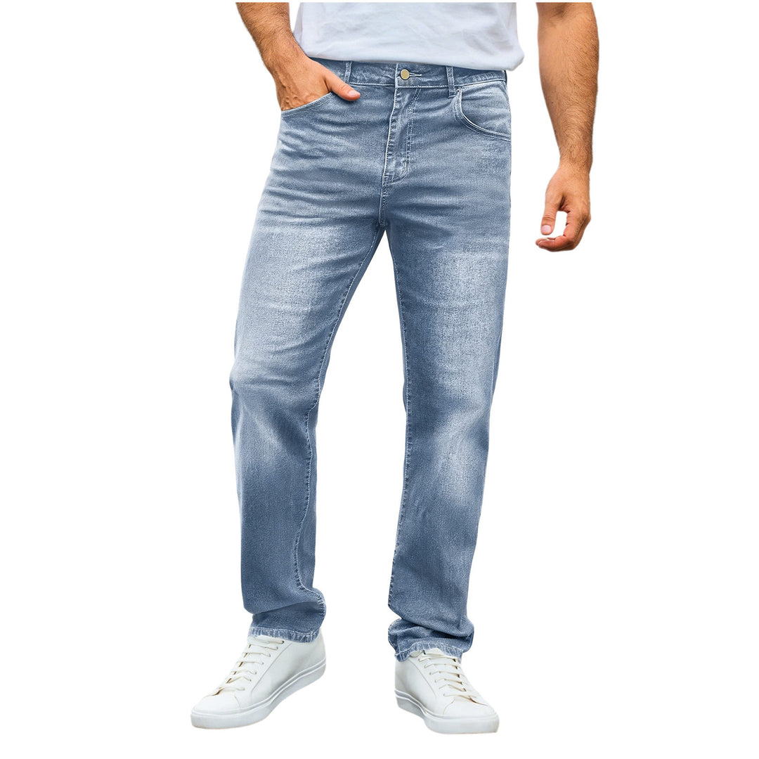 Herren nan lässige Straight-Leg-Jeans mit mittlerer Bundhöhe und Komfortstretch Echo Archiv