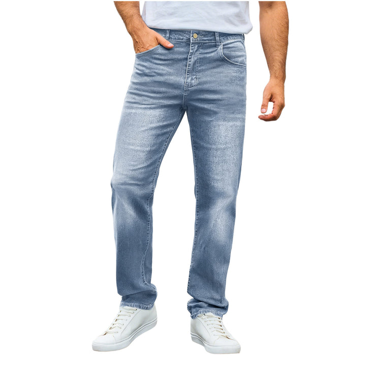 Herren nan lässige Straight-Leg-Jeans mit mittlerer Bundhöhe und Komfortstretch Echo Archiv