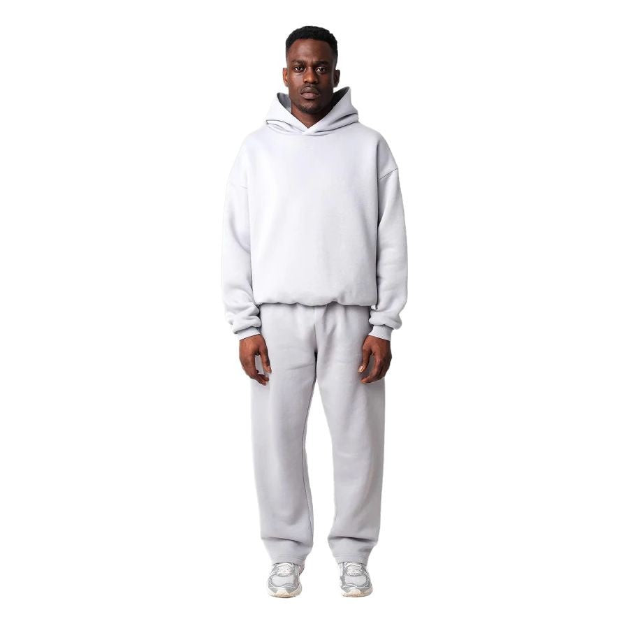 Unisex gemütliches Loungewear-Set mit hohem Rollkragen, relaxed-fit Sweatshirt und gerader Sweatpants – Auréline