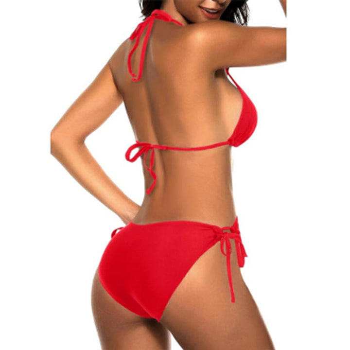 Damen Triangel-Bikini-Set mit Verstellbaren Trägern und Minimalistischem Design Echoarchiv