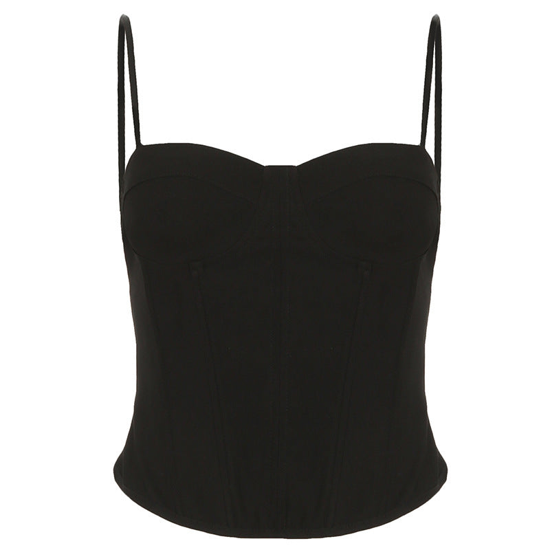 Damen Corsage-Top mit feinen Trägern und strukturiertem Design Echo Archiv