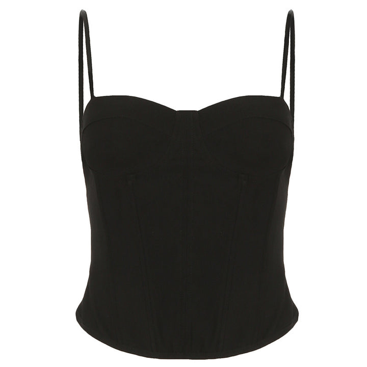 Damen Corsage-Top mit feinen Trägern und strukturiertem Design Echo Archiv