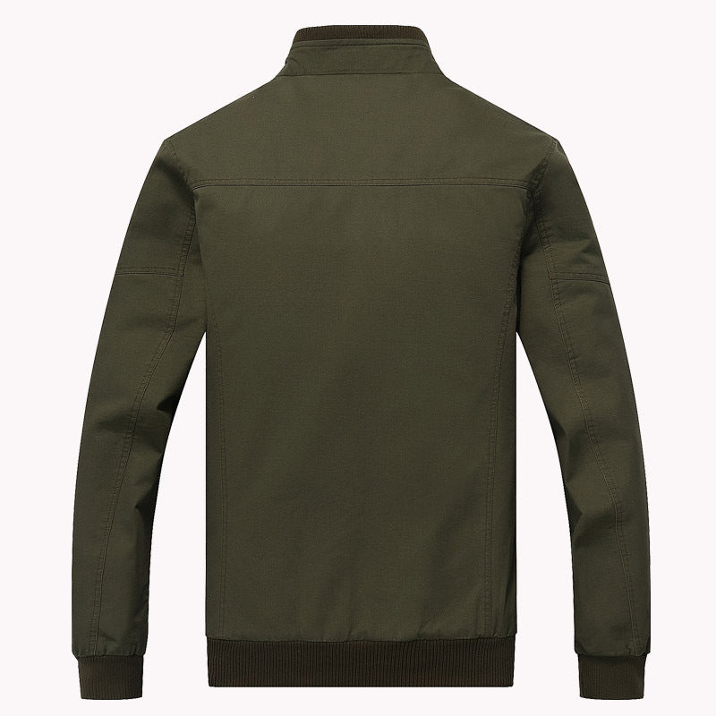 Herren nan robuste Fieldjacke aus Baumwoll-Canvas mit Stehkragen, Schulterklappen und verdecktem Reißverschluss Echo Archiv