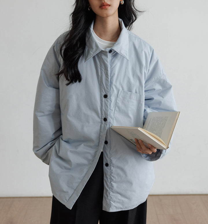 Damen Oversized Bluse mit Knopfdetail Echoarchiv