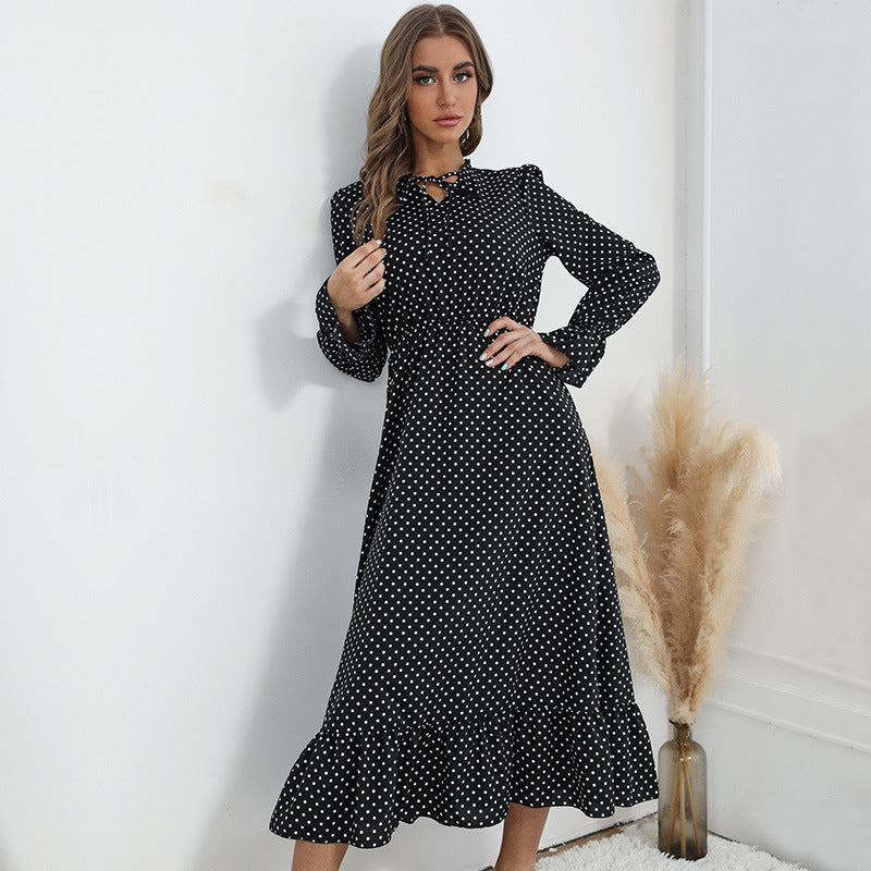 Damen Elegantes Midikleid mit Punktmuster Echo Archiv