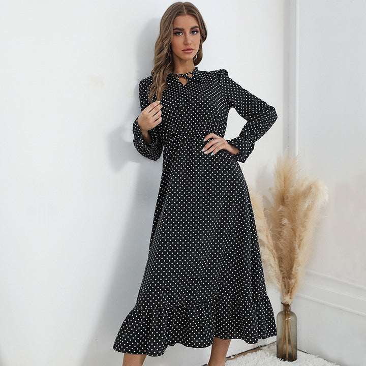 Damen Elegantes Midikleid mit Punktmuster Echo Archiv