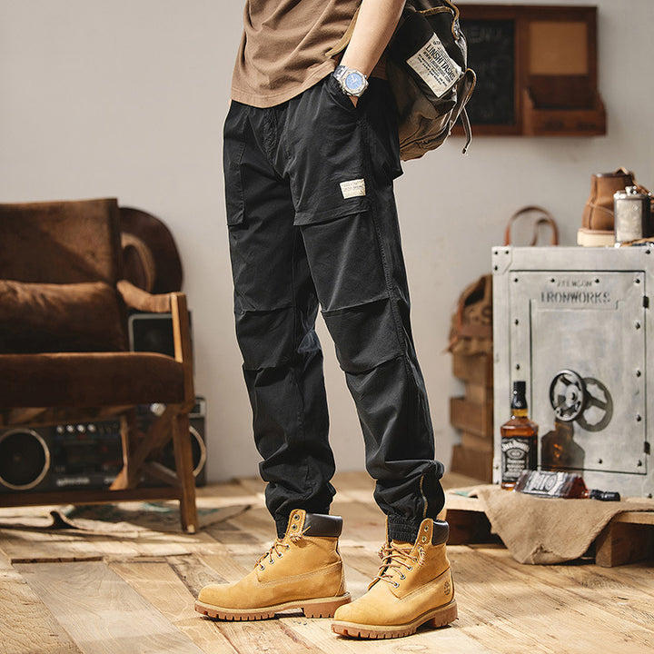 Herren Robust-Canvas Feldjogger mit Knieabnähern, aufgesetzten Utility-Taschen und elastischem Knöchelsaum Echo Archiv