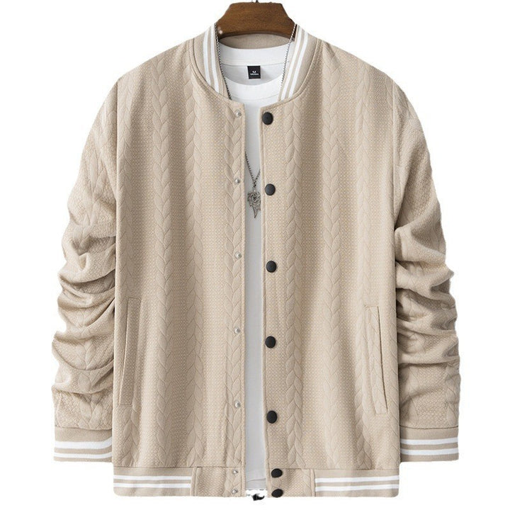Herren lässige Collegejacke mit strukturiertem Design und sportlichen Akzenten Echoarchiv