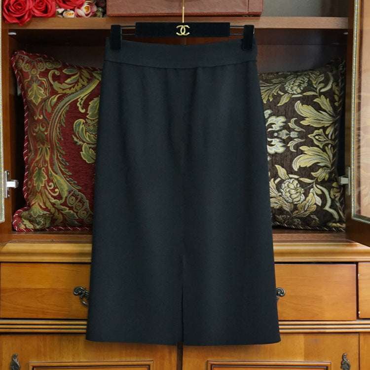 Damen Eleganter Maxirock mit vorderer Schlitzdetail Echoarchiv