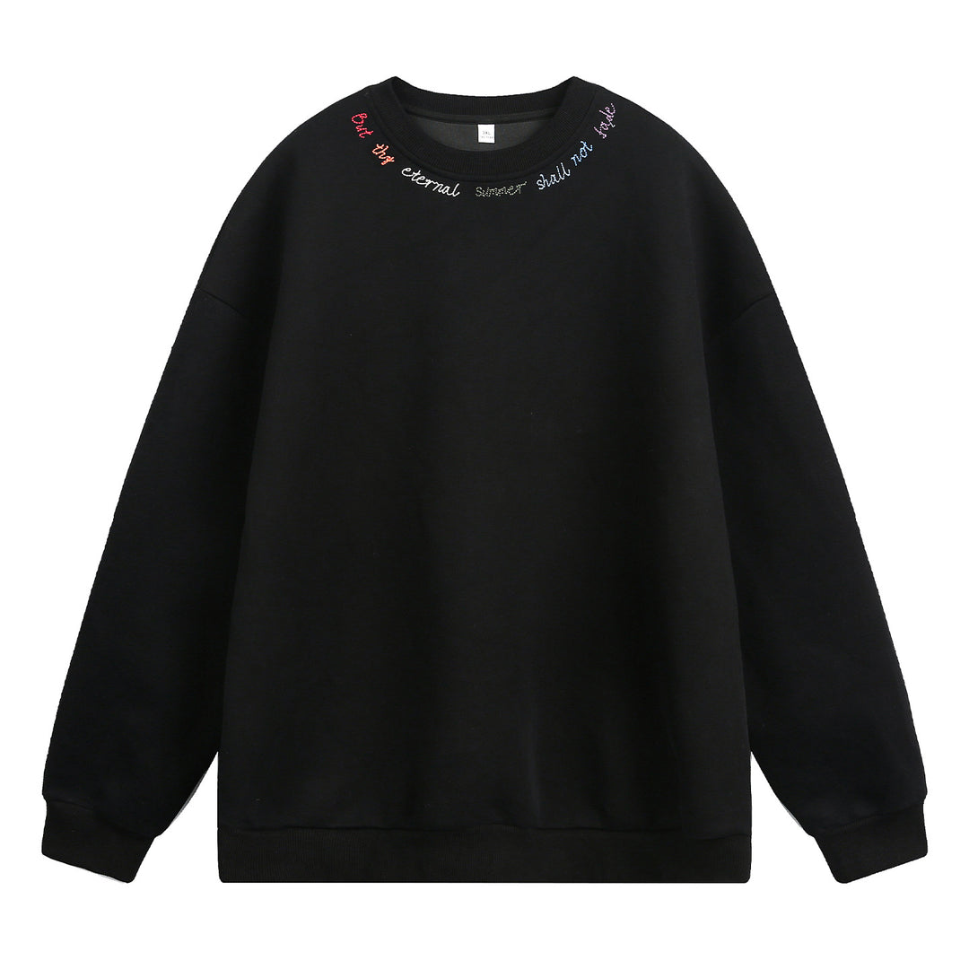 Unisex Oversize Sweatshirt mit bunter Halsstickerei und schwerer French‑Terry‑Qualität Echo Archiv