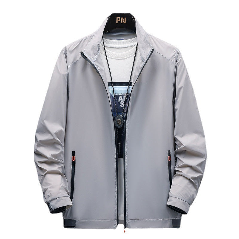Herren leichte wasserabweisende Übergangsjacke mit praktischen Reißverschluss-Taschen Echoarchiv