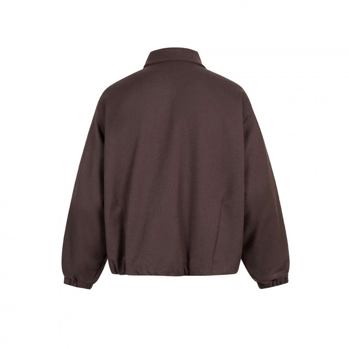 Unisex Boxy-Übergangsblouson mit Hemdkragen, Zwei-Wege-Metallreißverschluss und elastischen Bündchen Echo Archiv