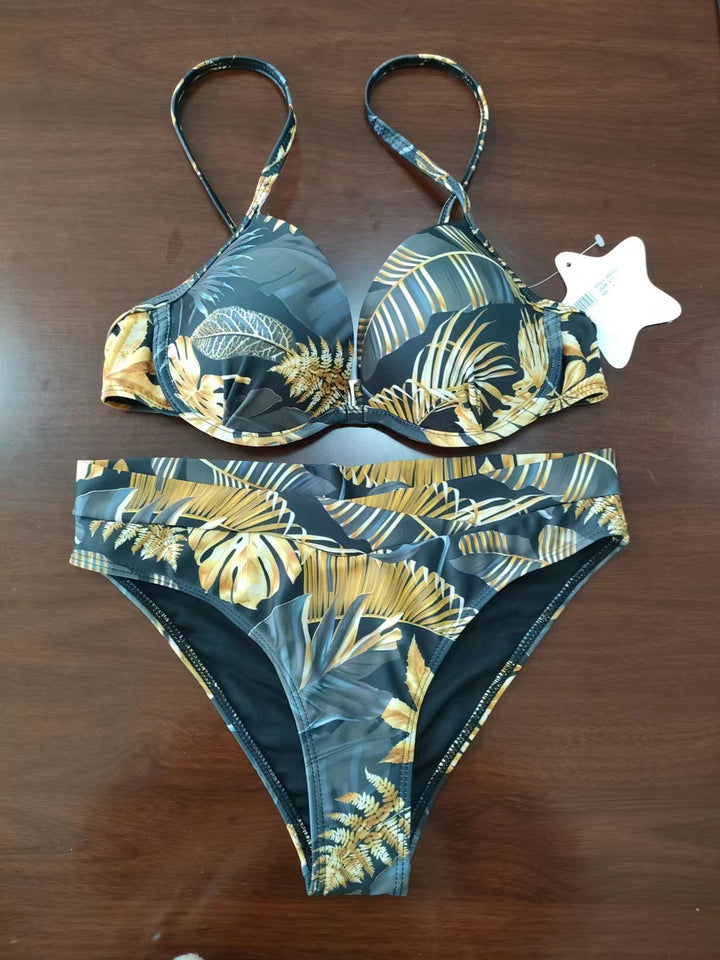 Damen Bikini-Set mit schickem Pflanzenmuster Echo Archiv