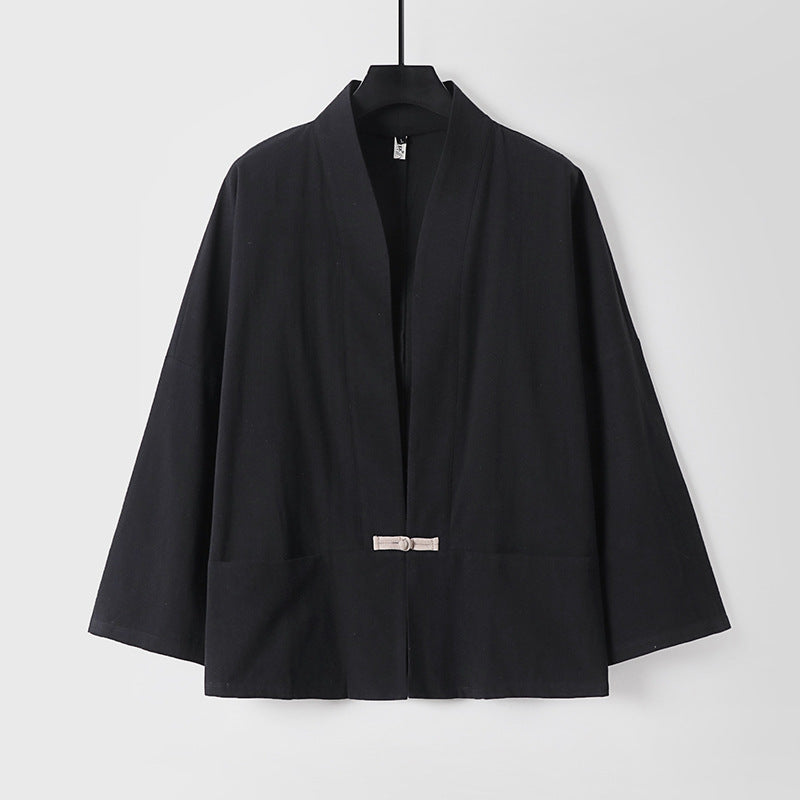 Damen Leichte Kimono-Jacke aus Baumwollmix mit lockerer Passform Echoarchiv