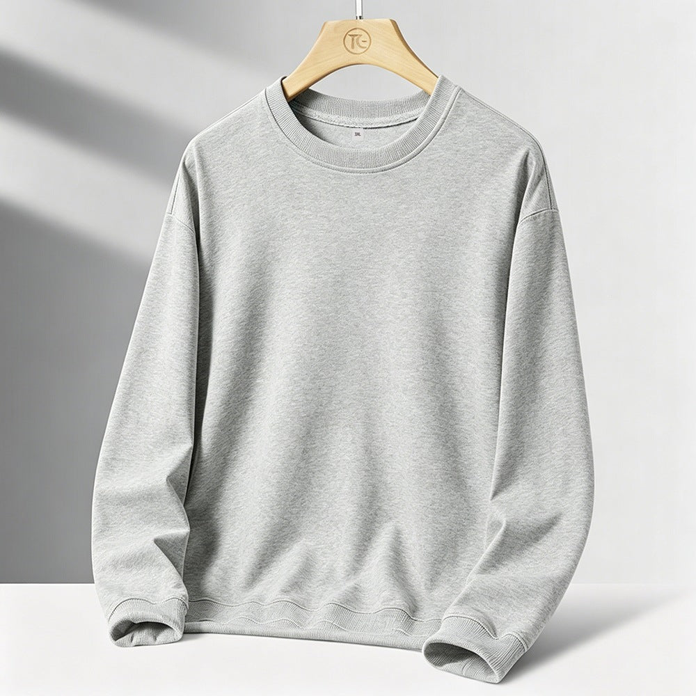 Herren Minimalistisches Rundhals-Sweatshirt mit französischer Terry-Innenseite & Oversize-Schnitt Echoarchiv