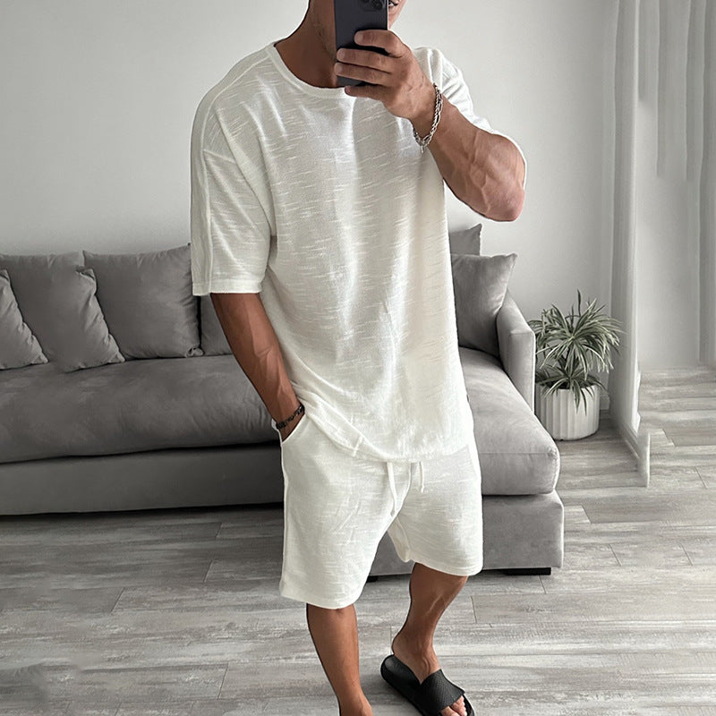 Herren lässiges Kurzarm T-Shirt und Shorts Set aus atmungsaktivem Material Echoarchiv