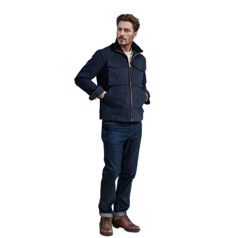Herren modische Freizeitjacke mit funktionalen Taschen Echoarchiv