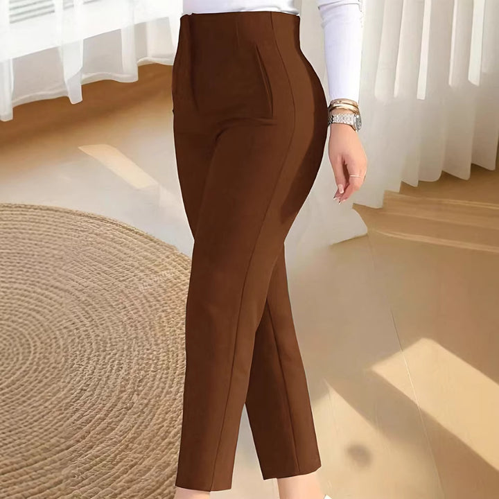 Damen elegante Anzughose mit hohen Bund und schmalem Bein Echo Archiv