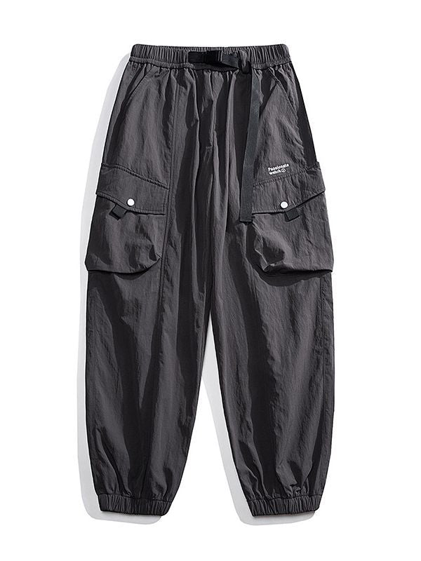 Unisex Lockere Nylon-Cargohose mit elastischem Bund und Knöchelbündchen Echo Archiv