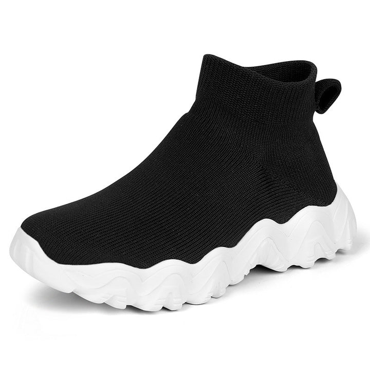 Damen nan elastischer Strick-Sockenschuh mit ergonomischer Wellen-Plateausohle Echo Archiv