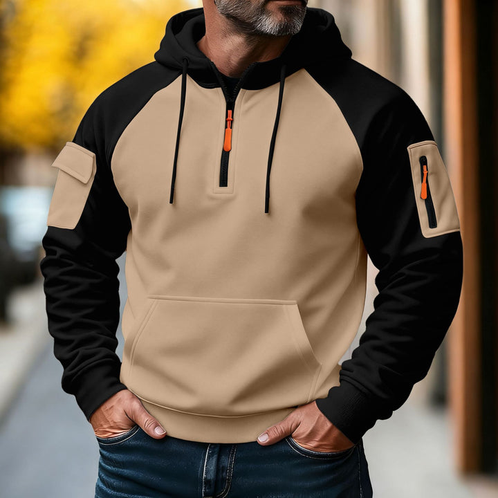 Herren funktionaler Hoodie mit Reißverschluss und praktischen Taschen Echoarchiv