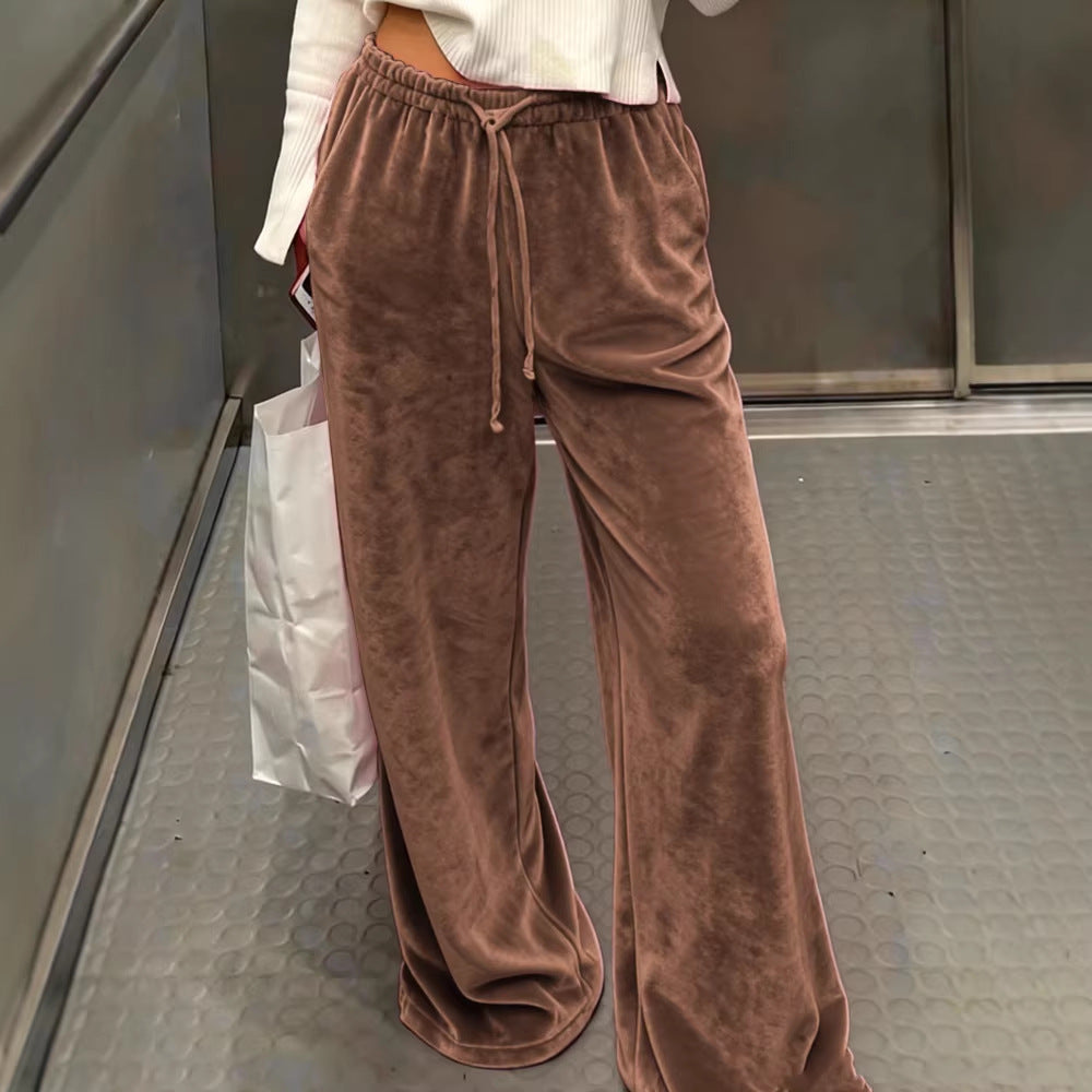 Damen Gemütliche und elegante Samthose Echo Archiv