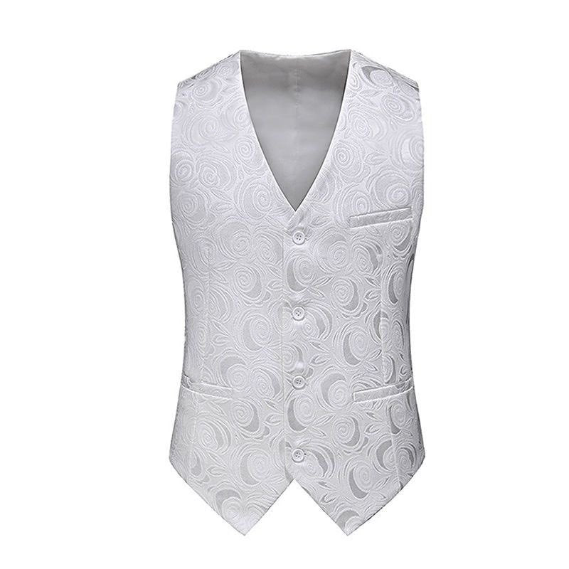 Herren nan Jacquardweste mit ornamentaler Struktur, spitz zulaufendem Saum und satinierter Rückseite Echo Archiv