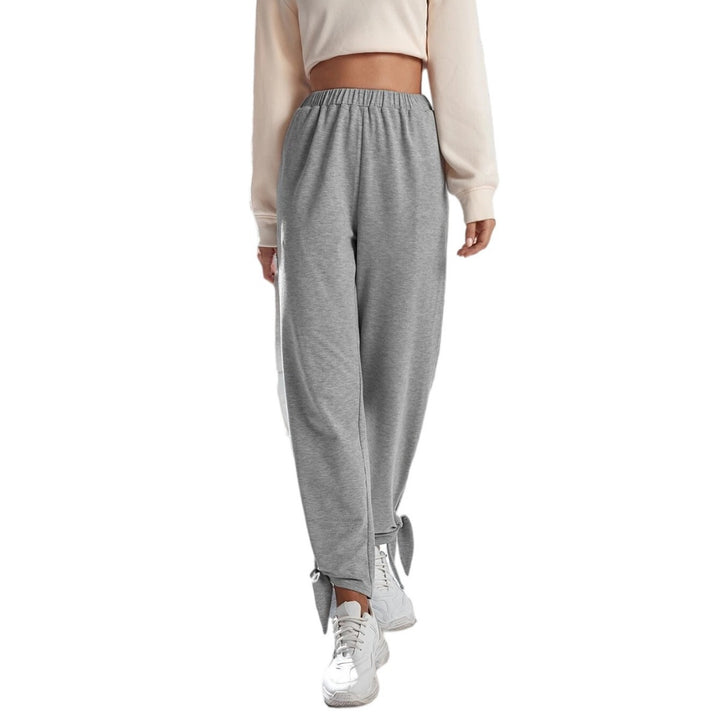 Damen lässige Jogginghose mit hohem Elastikbund seitlichen Eingrifftaschen und knöchelband – Avélisse