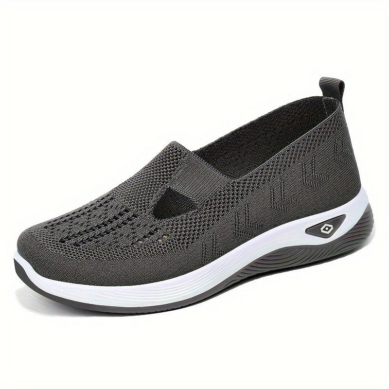 Damen nan leichte atmungsaktive Slip-On Sneaker mit elastischem Strickoberteil und orthopädischer Komfortsohle Echo Archiv
