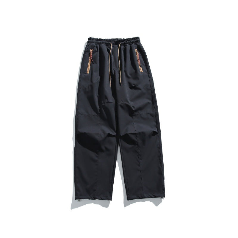 Herren Cargo-Hose mit elastischem Bund, Knie-Paneelen und Reißverschluss-Saum Echoarchiv