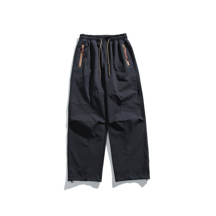 Herren Cargo-Hose mit elastischem Bund, Knie-Paneelen und Reißverschluss-Saum Echoarchiv