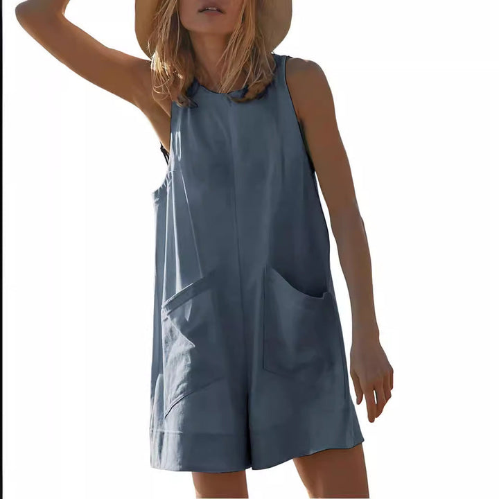 Damen Lässiger Jumpsuit mit praktischen Taschen und weit geschnittenem Design Echoarchiv