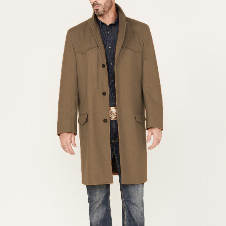 Herren eleganter Mantel mit hochwertigen Details und klassischem Schnitt Echoarchiv