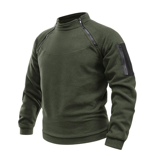 Herren Thermo-Tactical-Sweatshirt mit Fleece-Innenfutter, Reißverschluss-Schultern & Armtasche Echo Archiv