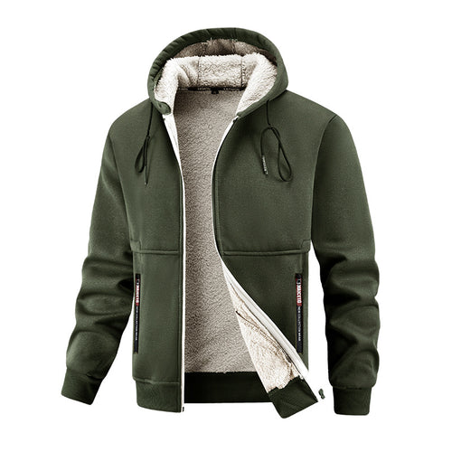 Herren Kapuzenjacke mit kuscheligem Innenfutter und praktischen Taschen Echoarchiv