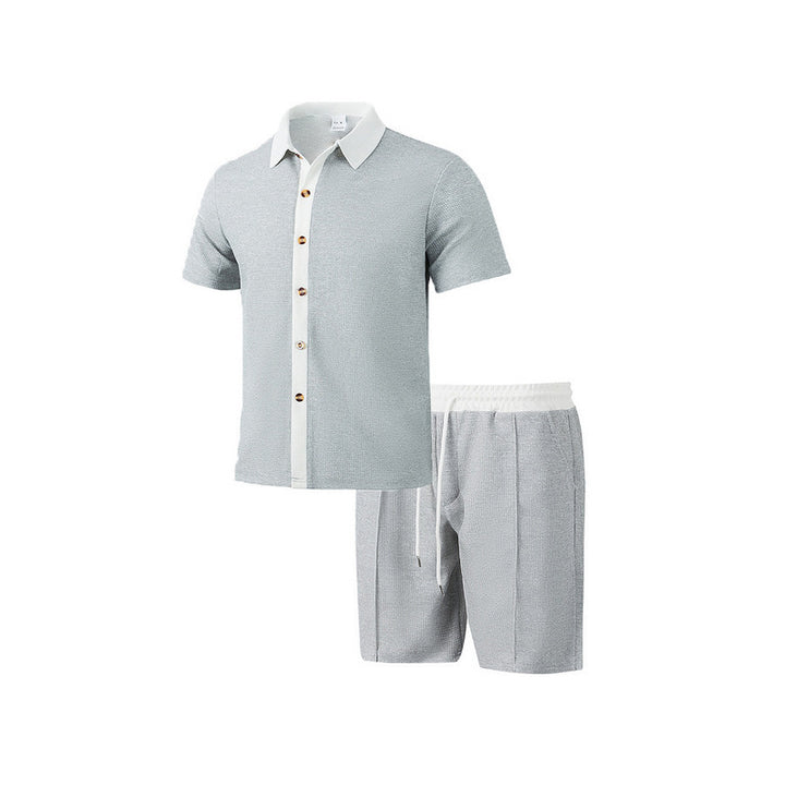 Herren Freizeit Set aus atmungsaktivem Kurzarmhemd und bequemen Shorts Echoarchiv