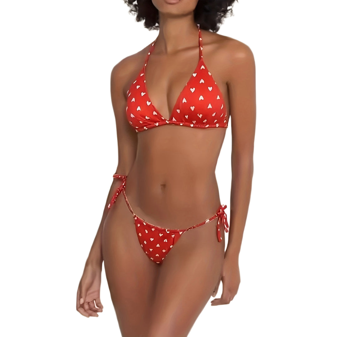 Damen Triangle-Bikini mit verspieltem Herzmuster Echo Archiv