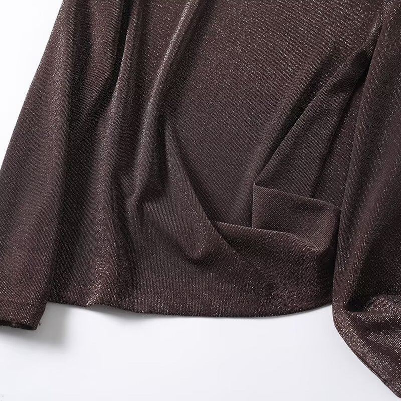 Damen Lurex-Feinstrick Longsleeve mit Rundhalsausschnitt und dezent schimmernder Oberfläche Echo Archiv
