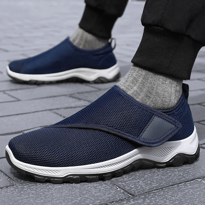 Herren nan atmungsaktiver Slip-On Mesh-Sneaker mit Klettverschluss, gepolsterter Komfortsohle und rutschfester Profilsohle Echo Archiv