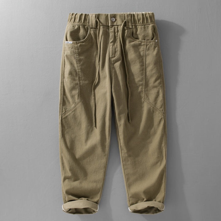 Herren Utility-Cargohose mit elastischem Bund, Tunnelzug und aufgesetzten Taschen Echoarchiv