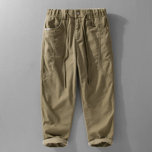 Herren Utility-Cargohose mit elastischem Bund, Tunnelzug und aufgesetzten Taschen Echoarchiv