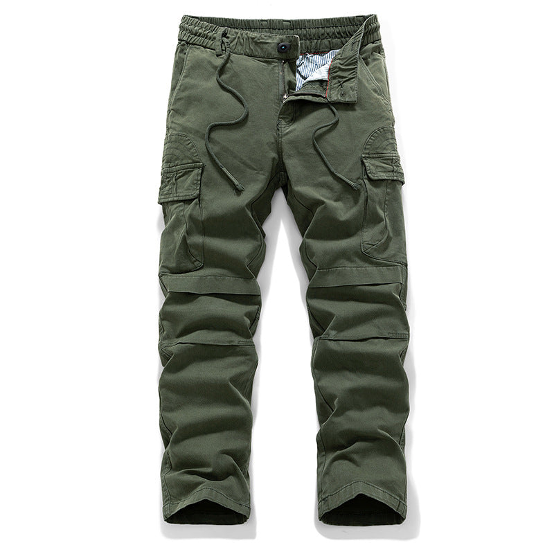 Herren Baumwoll-Canvas Cargo-Hose mit elastischem Tunnelzugbund, Kniepaneelen und Mehrfachtaschen Echo Archiv