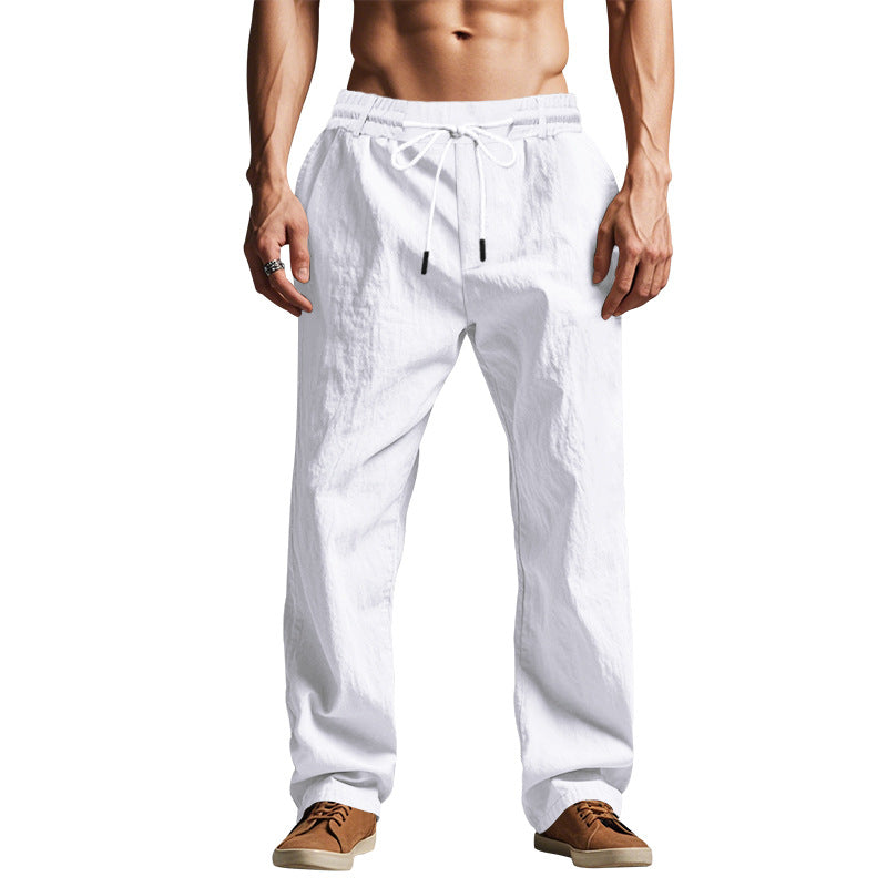 Herren lockere Freizeithose mit elastischem Bund und verstellbarem Kordelzug Echoarchiv