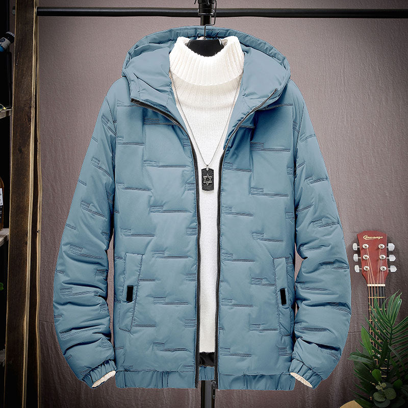 Herren isolierte Steppjacke mit verstellbarer Kapuze Echoarchiv