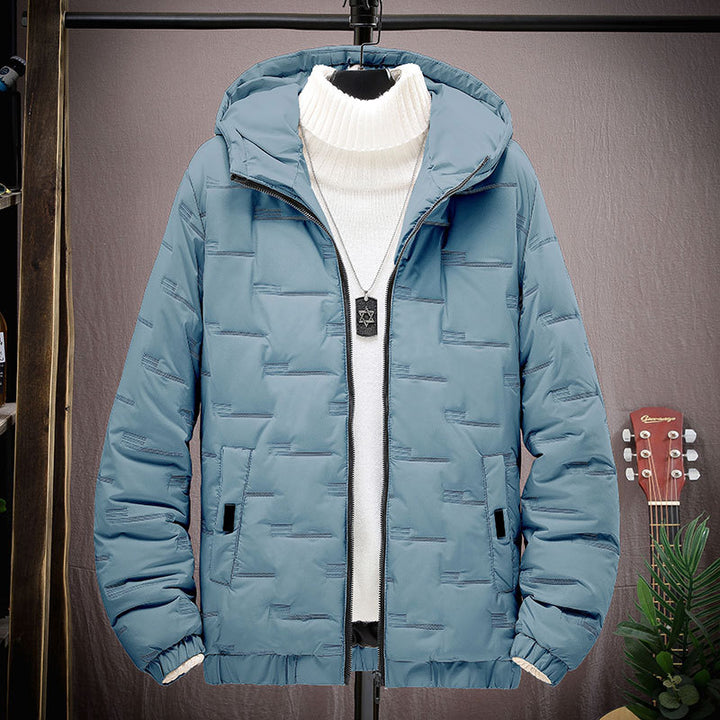 Herren isolierte Steppjacke mit verstellbarer Kapuze Echoarchiv